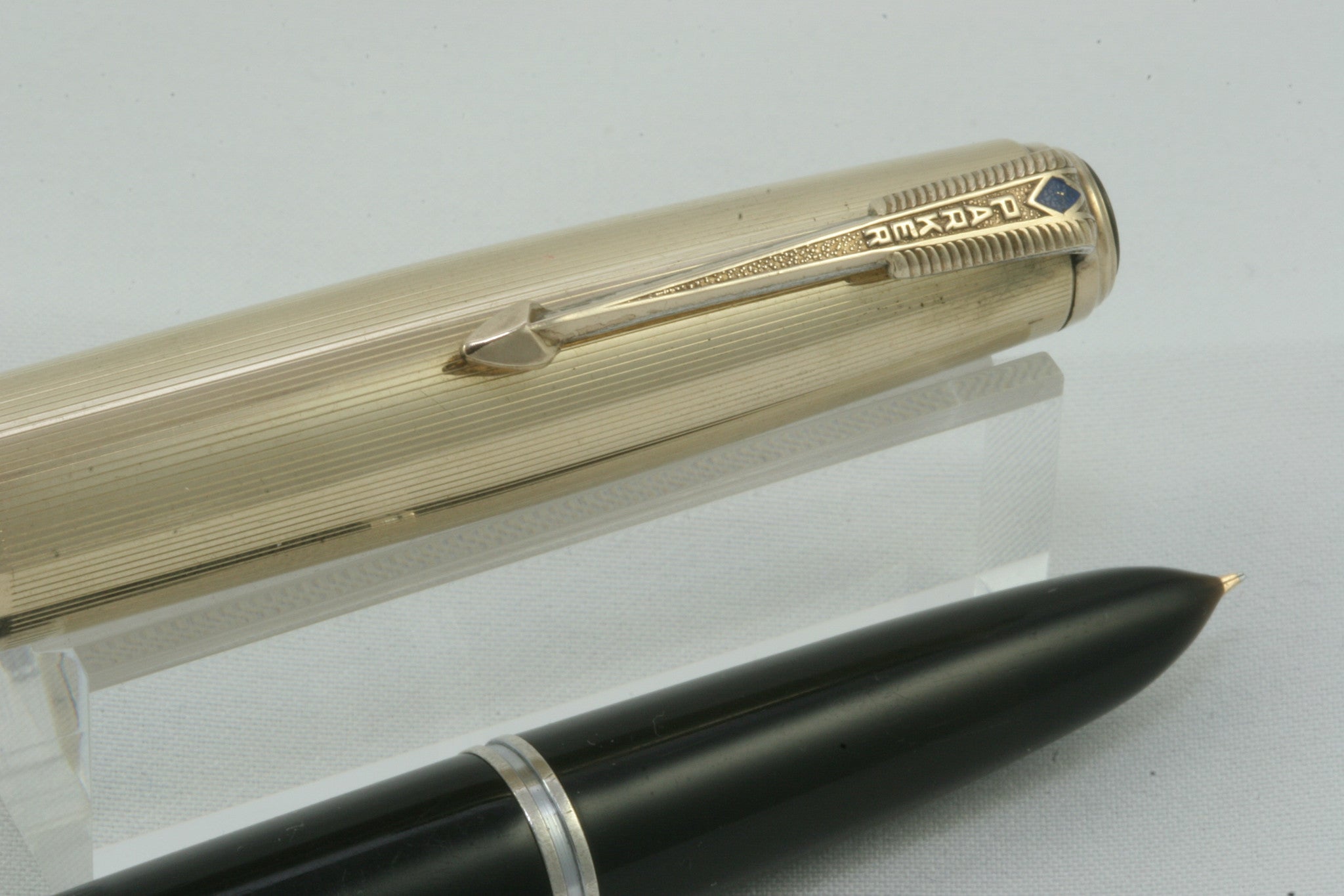 Parker 51 Vacumatic Black - Gold Filled Cap - Fully Restored And Working